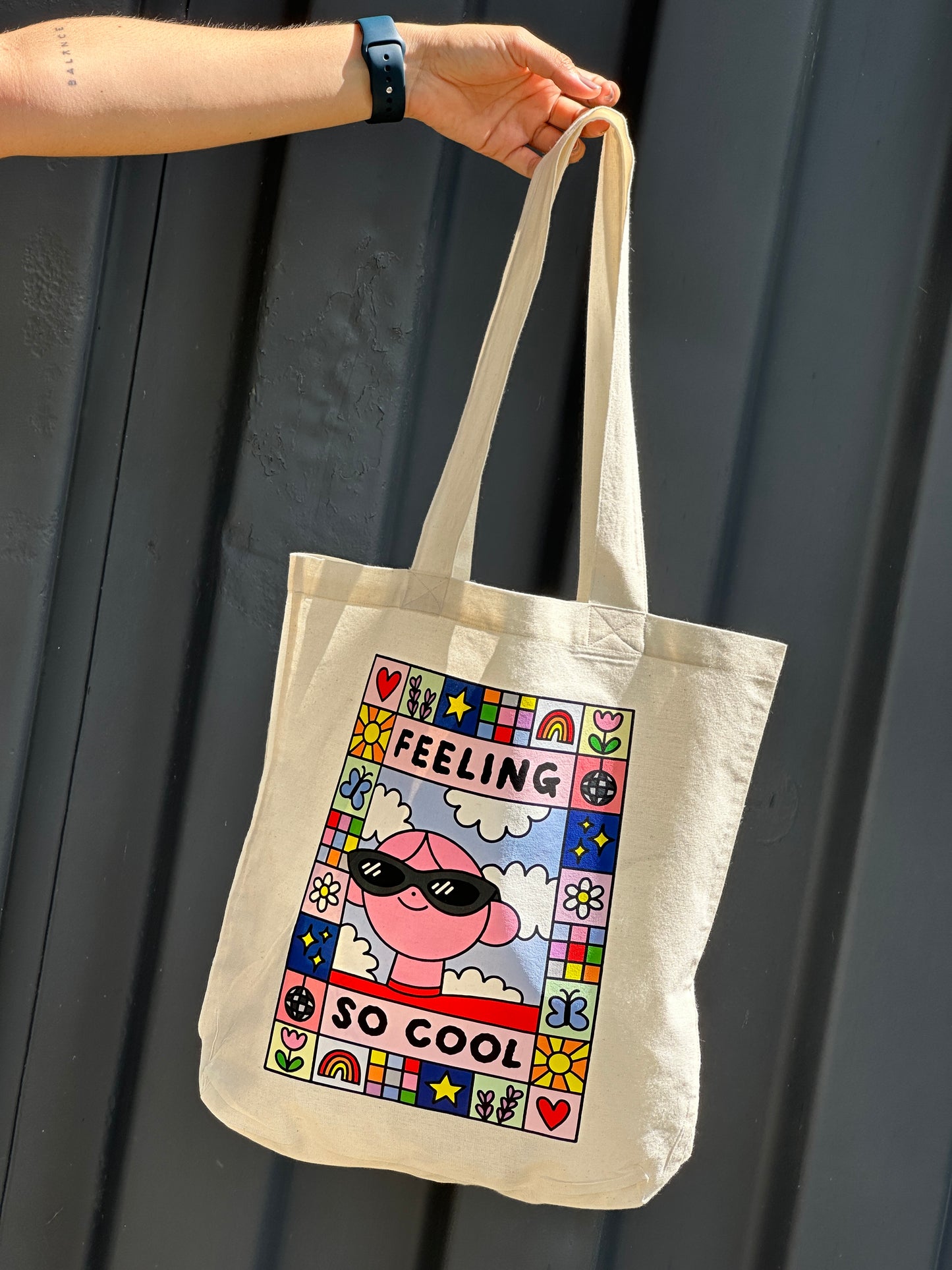 Totebag feeling so cool en lienzo