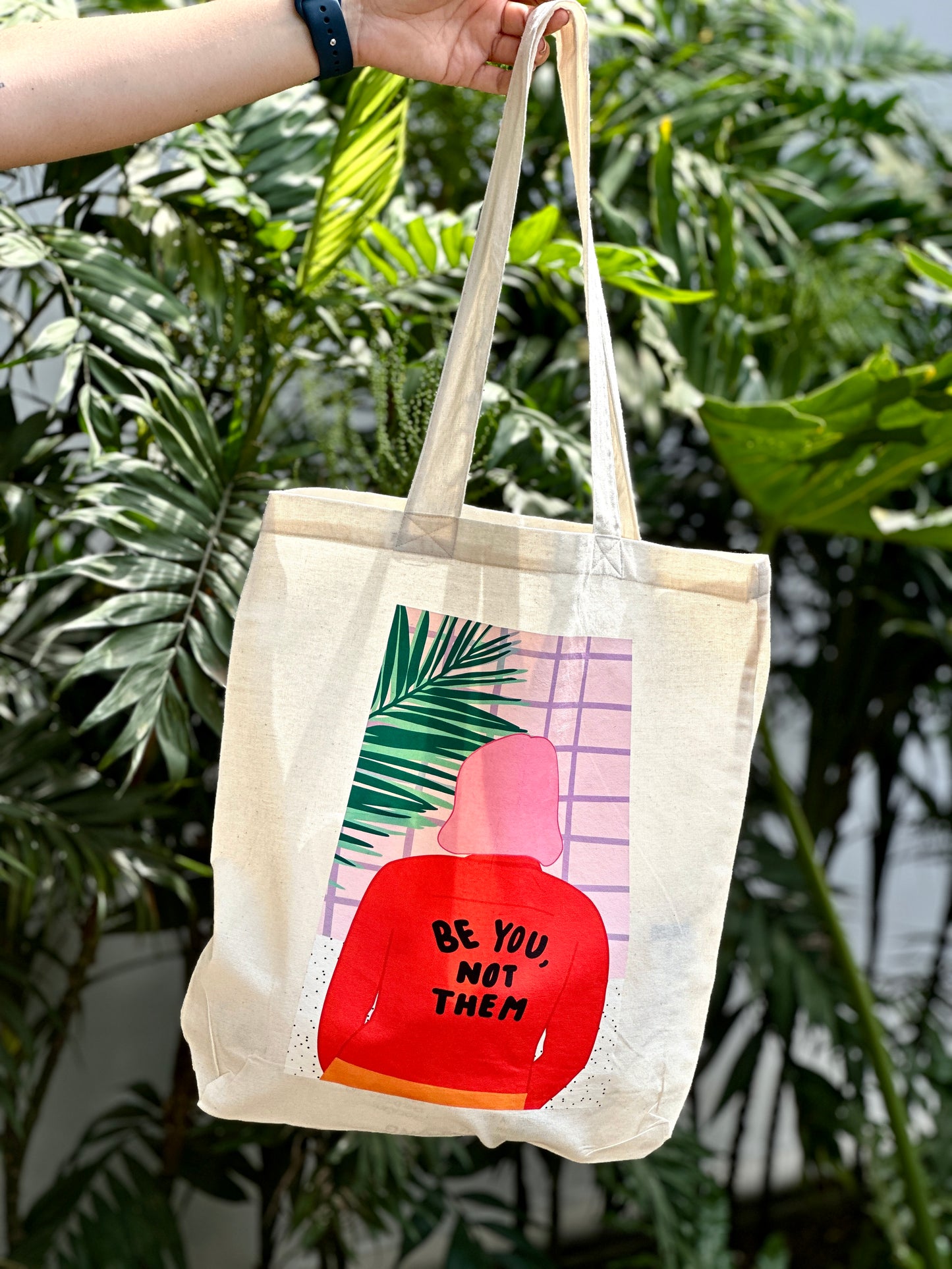 Totebag be you not them en lienzo